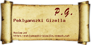 Peklyanszki Gizella névjegykártya